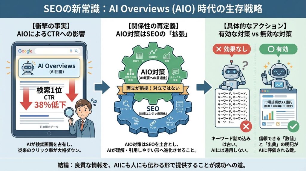 SEOの新常識：AI Overviews（AIO）時代の生存戦略